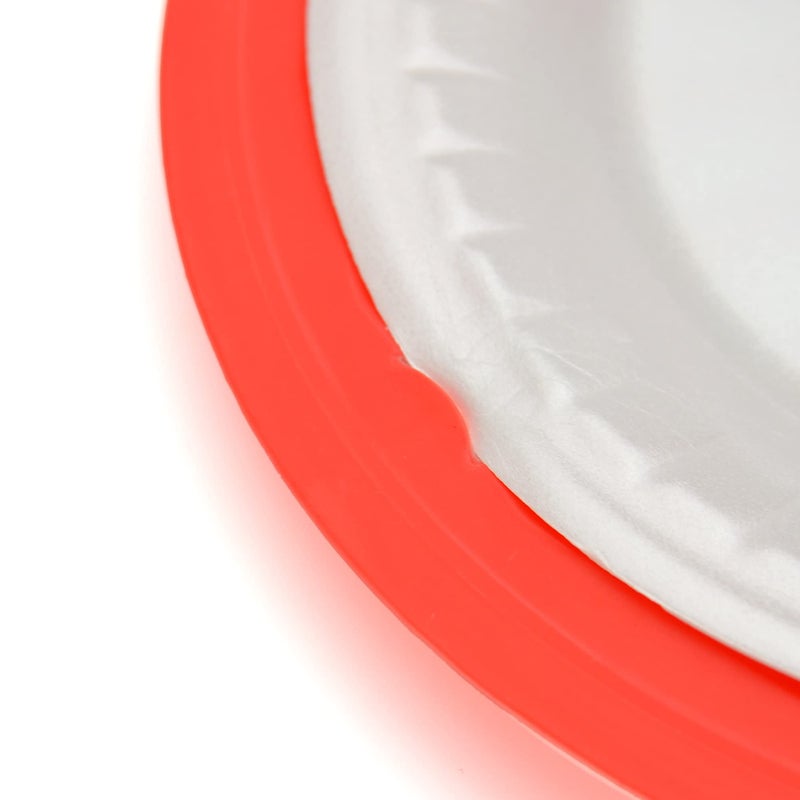 Roe & Moe Set of 24 Reusable Paper Plate Holders 10.4"" in Assorted Vibrant Colors - Fits 9"" Paper Plates - Sturdy and Firm, Great for Parties, Camping, BBQ, Picnic - Image 5